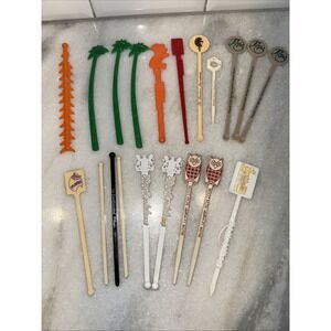 Vintage Hotel/lodges/travel Swizzle‎ Sticks Lot Of 20